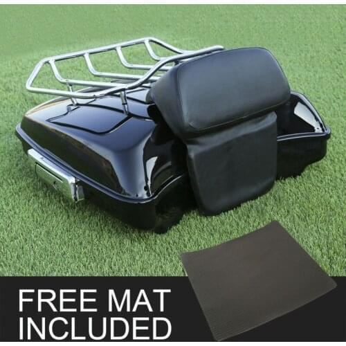Motorcycle 5.5" Razor Pack Trunk Backrest Rack For Harley Touring Tour Pak Electra Road King Glide 2014-2018