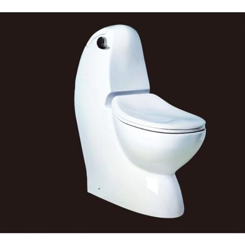2016 new style water closet one piece S-trap ceramic toilets with PVC Adaptor and soft close seat cover AST131