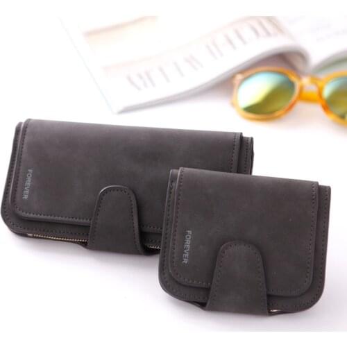 New Fashion Wallets Synthetic PU Leather High Quality Credit Card Holder Purse Hasp Wallet Retro Pocket