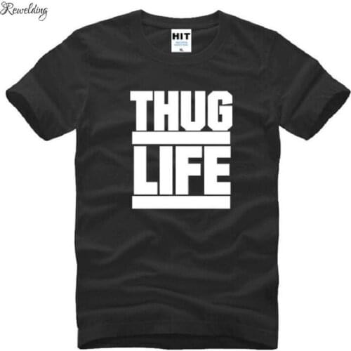 New Summer Style Thug Life Tupac 2PAC T Shirts Men Cotton Short Sleeve O-Neck Hip Hop Rap Mens T-Shirt Fashion Rock Rap Top Tee