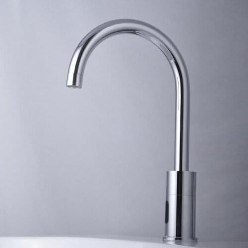 Bathroom single cold wash basin sense faucet, Toilet copper automatic sense faucet, Brass infrared sense faucet chrome plated