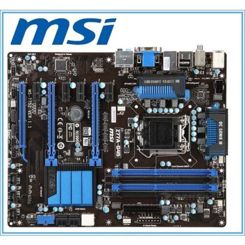 MSI Z77A-G45 original motherboard DDR3 LGA 1155 Z77 32GB USB 3.0 for I3 I5 I7 CPU z77 Desktop motherborad Free shipping