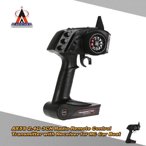 Original AUSTAR AX5S 2.4G 3CH AFHS Radio Remote Control Transmitter with Receiver AFHDS for RC Car Boat