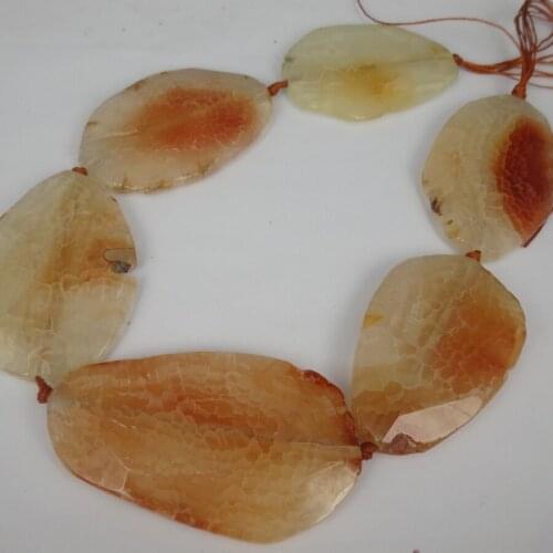 Cinderalla Gem Stone Necklaces Druzy Yellow Necklace Beaded Finding Stone Pendant Necklace 15.5'' Full Strand Christmas Gifts