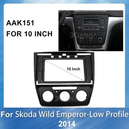 Car Installation Panel Bezel Trim kit 10 inch 2Din Car DVD Frame Audio Double Radio Player Panel For SKODA YETI 2014