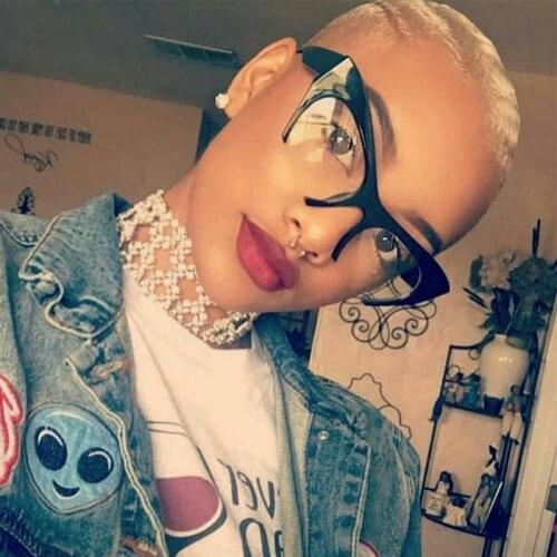 QPeClou Small Half Frame Cat Eye Glasses Frame Women Brand Vintage Cateye Clear Lens Glasses Ladies Oculos 2017 Eyeglasses Frame