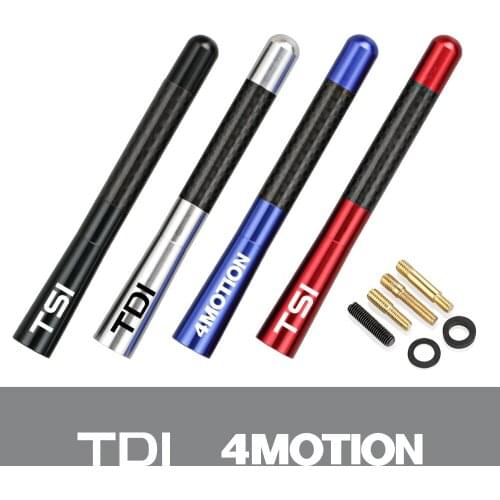 12cm Short Mast Carbon Fiber Radio Antenna Aerial For VW Volkswgen TSI TDI 4Motion Roof Antenna Enhanced Signal Car Accessories