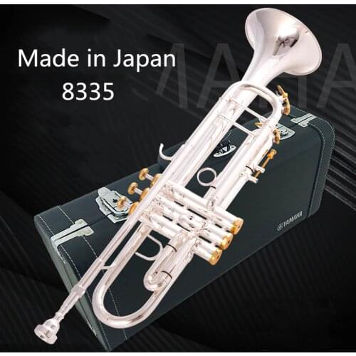Made in Japan quality 8335 Bb Trumpet B Flat Brass Silver Plated Professional Trumpet Musical Instruments with Leather Case