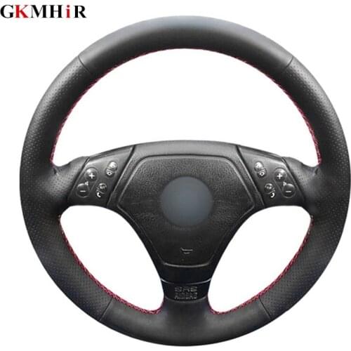 DIY Black Steering Wheel Cover Soft Artificial Leather Car Steering Wheel Cover for BMW E36 E46 E39