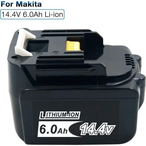 14.4V 6.0Ah Li-ion Replacement Rechargeable Battery for Makita BL1460 BL1430 BL1415 BL1440 LXT200 BL1415 TD131D BDF343 194559-8