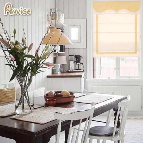Anvige modern 60 colors custom roman shade,washable roman blinds,flat and fold with cords