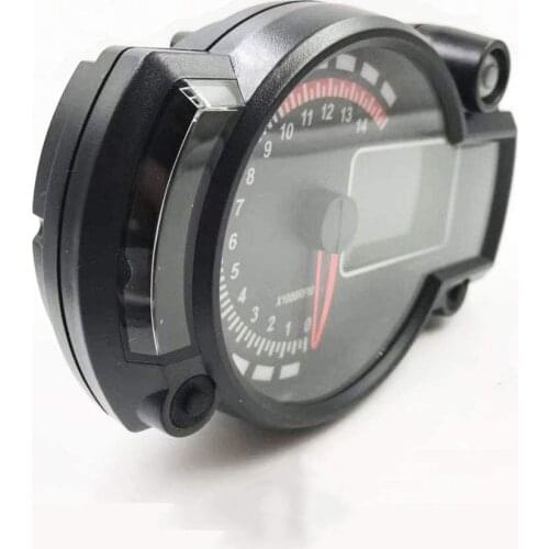 Speedometer Tachometer Odometer Gear 19000RPM 299km/h MPH for Motorcycle Fuel Level Warning Water Temp DC 12V with 7 Backlights