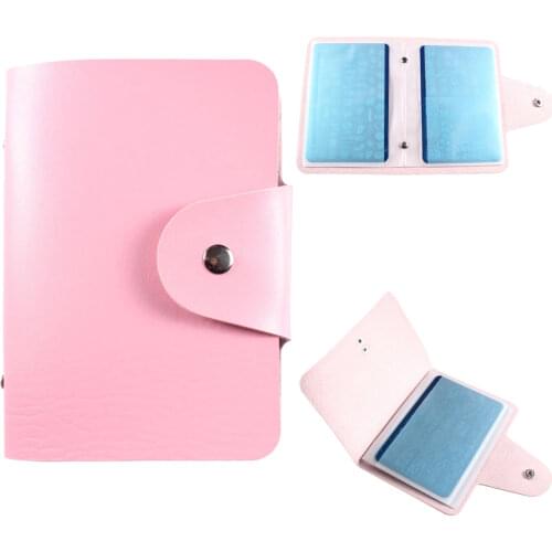Stamping Plate Organizer Leather Nail Art Stamping Plate Bag Nail Stamp Template Holder Album 9.5x14.5CM Nail Storage