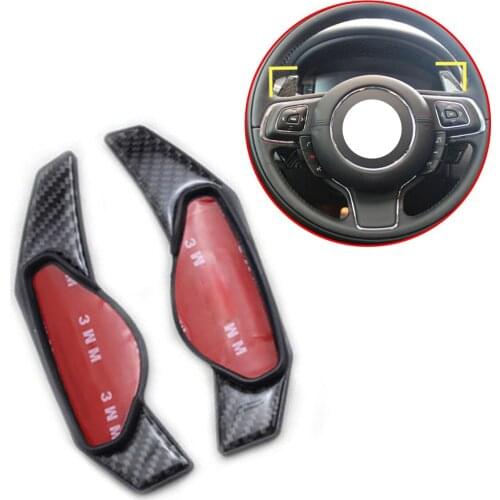 Carbon Fiber Steering Wheel Shift Paddles Extensions Fit For Jaguar XEL XE XFL XF XJ F 2013-2019 Accessories
