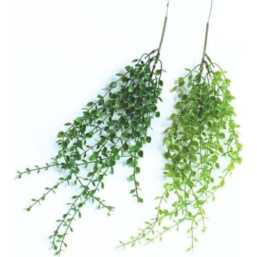65cm Hanging Plastic Plant Artificial Green Vine Leaf Plant Vine for Home