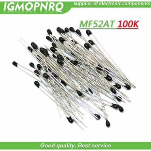 100pcs ntc-mf52at ntc thermistor temperature sensor ntc thermistor 100k ntc MF52AT MF52 3950 100 k ohm ntc 3950 1% ntc-100k/3950