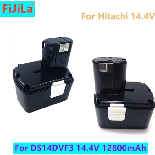 2021 Rechargeable Power Tool Battery for Hitachi 14.4V 12800mAh NI-CD for DS14DVF3 EB1414S EB1412S EB1414 EB1414L CJ14DL DH14D