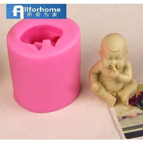 3d Stereoscopic Baby Silicone Candle DIY Mold Soap Mold Resin Clay Chocolate Mould Cake Decorating Mold Craft Art Candle Mold