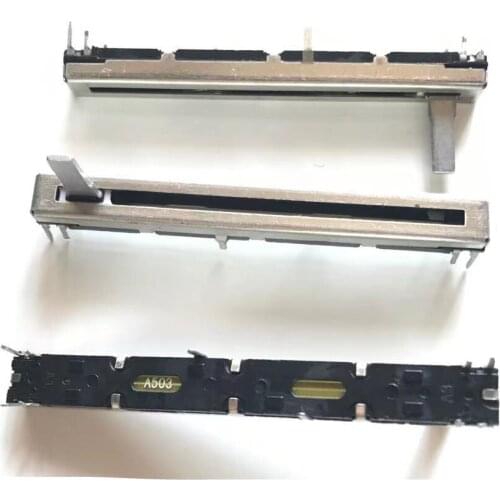 50pcs Mickey MACKIE mixer fader potentiometer 75MM long double- A10K A20K A50K B100K A10KX2 Potentiometer Stereo Slide 2-channel