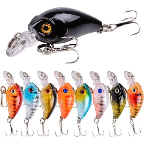 9Pcs Crank Fishing Lures Set 4.5cm 3.5g Mini Crankbait Minnow Wobblers Lure Fish Tackle Topwater Swim Crankbaits Kit
