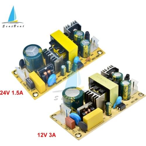 AC-DC AC 100V-240V to DC 12V 3A 24V 1.5A Switching Power Supply Module Switch Overvoltage Overcurrent Short Circuit Protection