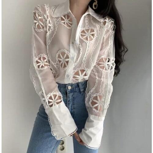AUSO Openwork Blouses