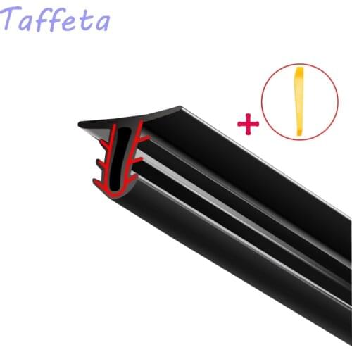 1.6Meters T-Type Shape Car Sound Insulation Rubber Seal Windshield Seal Strip Dust Proof Anti-noise Trim Dashboard Edges