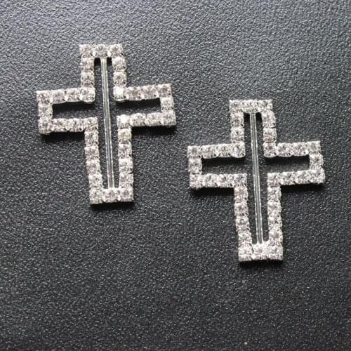 Free Shipping 20pcs 40*50*mm Cross DIY Rhinestone Buckles d newe stseller on Sale