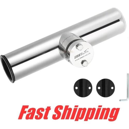 316 stainless steel Fishing rod holder for Yacht boat Fishing Rod Pole Bracket Support with clamp Marine hardware accessories