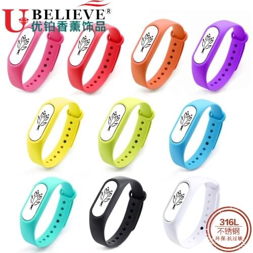 Ubelieve Kid Bracelet Aromatherapy Diffuser Locket Jewelry Essential Oil Mosquito Repellent Bangle Silicone Bracelets Gift