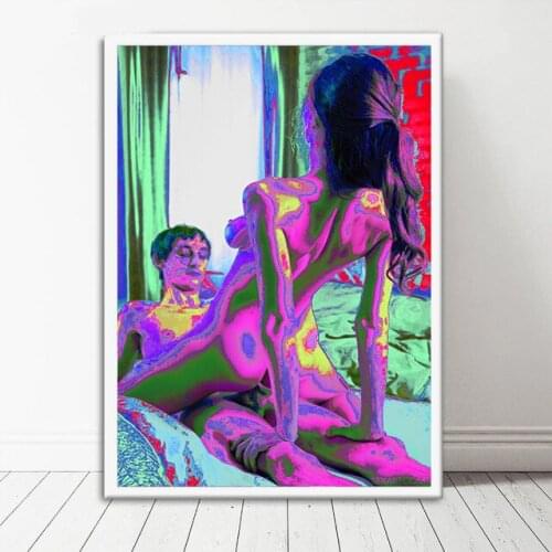 Canvas Painting Sexy Abstract Body Art Couple Girl Women Posters Wall Art Pictures Living Room Decor Wall Decor Home Decoration