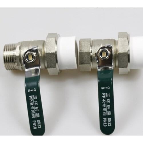 PPR live ball valve single head inside and outside the wire