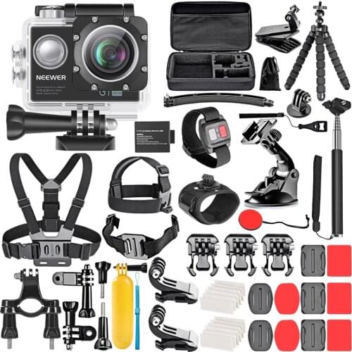 Neewer G1 Ultra HD 4K Action Camera Kit Includes 12MP, Underwater Waterproof Camera WiFi Sports Cam, 50-in-1 Action Camera Kit