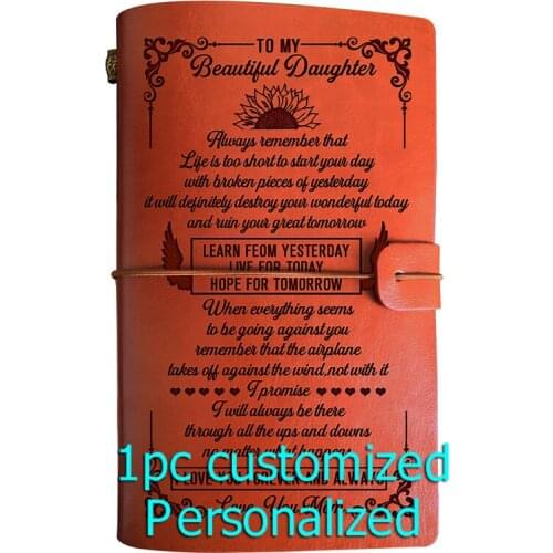 Engraved Leather journal personalized gifts to my husband BJ228 Customized Notebook A5 Dropshipping Supplier US Store Diary