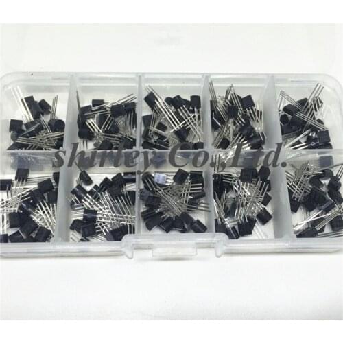 BC337 BC327 2N2222 2N2907 2N3904 2N3906 S8050 S8550 A1015 C1815 The connector Assortment Kit 10value 200PCS,Transistors Box Pack