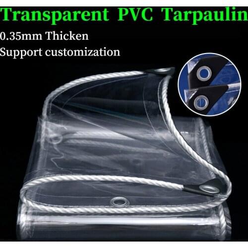Transparent PVC Tarpaulin Rainproof Cloth Garden Plant Awning Balcony Waterproof Shelter Pet Dog House Cover Waterproof Cloth