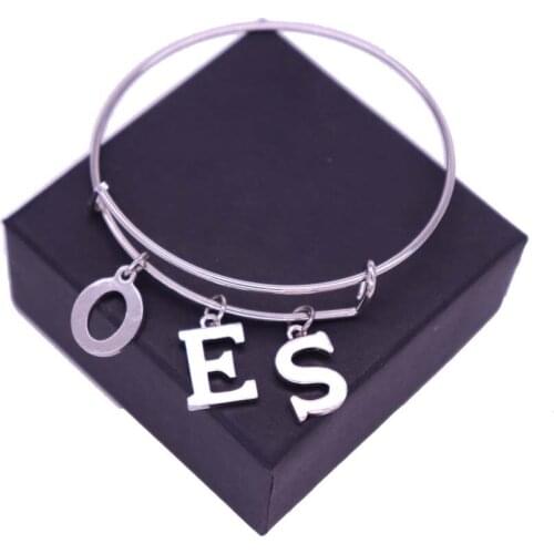 Drop Ship Metal Order Of Easter Star OES Charm Bangles Bracelets Society Masonic Promotion Gift Jewelry