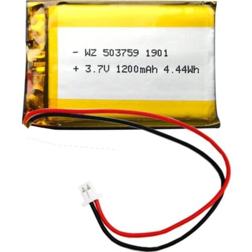 Factory direct sales 503759-1200mah air purifier battery lithium battery polymer battery 3.7v
