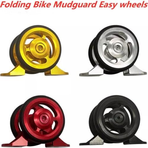 For Brompton Folding Bike CNC Aluminum Alloy Mudguard Easy Wheels Mud Gear Double Wheel Bicyle Guard Wheelset