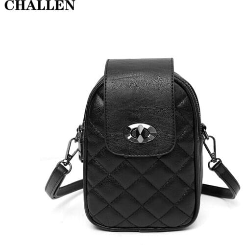 New Fashion Bags For Women 2020 Double Zipper Lingge Phone Bag Shoulder Messenger Bag Purse Ladies Small Square Bag Bolso Mujer