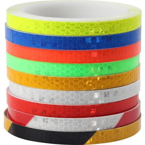 Reflective Tape Fluorescent Bike Motorcycle Reflective Car Stickers Adhesive Tape Bike Stickers Bicycle Accessories