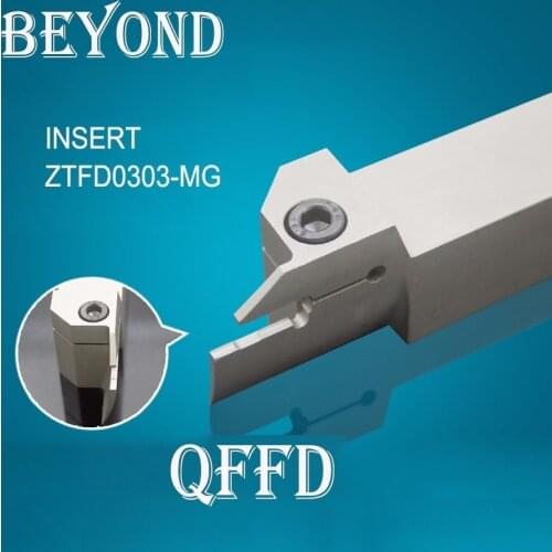 Turning tool lathe set 25mm QFFD2525R grooving cutting holder use carbide insert ZTFD0303-MG original factory