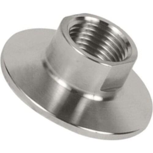 1pc 1.5" Tri Clamp To 1/2" Female NPT Thread Adapter 304 Stainless Steel 3/8" Thread Pipe 50.5mm Ferrule For 1.5'' Triple Clamps