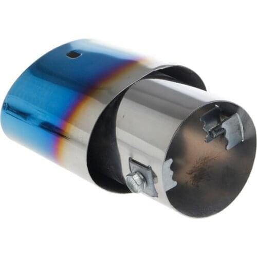 Universal Stainless Steel Car Rear Round Exhaust Pipe Tail Throat Muffler Tip 270E