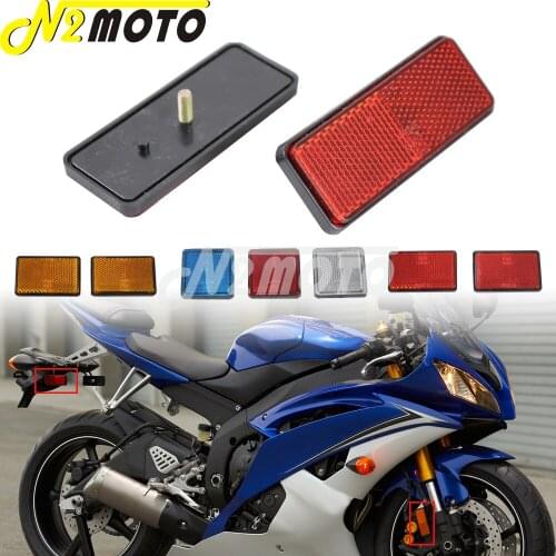 Universal Motorcycle Rectangle Warning Strip Tape Safety Reflector Stickers Decals For Harley Dyna Softail Sportster Cafe Racer