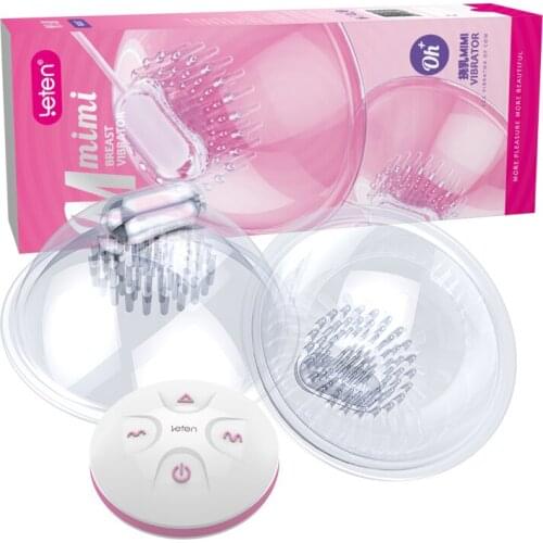 10 Modes Lick Tongue Nipple Vibrator Vibrating Breast Stimulator Massager Pump Nipple Sucker Pump Cups Adult Sex Toys for Woman