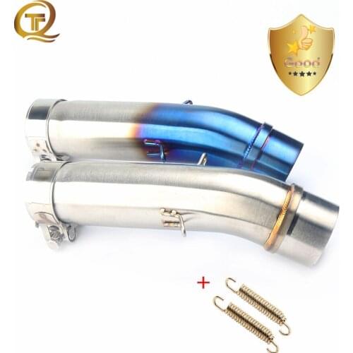 Motorcycle Exhaust Pipe Slip on Mid Tube Steel exhaust pipe adapter Escape Muffler 51 for Honda CB400 CB 400 2008 2009-2016 2017