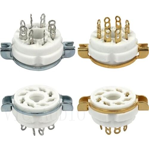 10PCS Ceramic 8PIN Tube Socket K8A GZC8-1Tube Holder For KT88 6SN7 EL34 6L6 GZ34 5881 Vacuum Tube Amplifier DIY