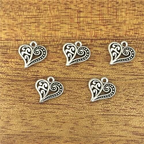 10pcs charm exquisite heart pendant 14*14mmDIY handmade pendant, fashion pendant alloy