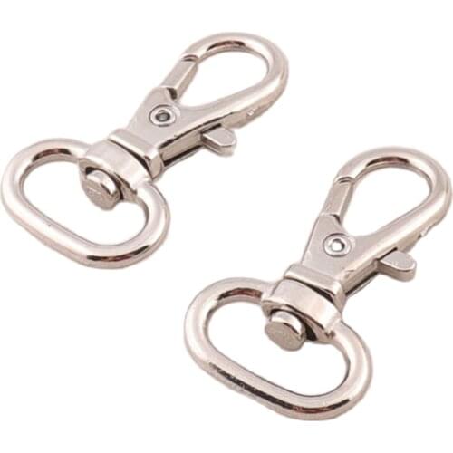 20 pcs Silver Lobster Swivel Clasps Hook Clasps Gate Spring Clip Bag Purse Strap Handbag 1/2" Swivel Snap Purse Hook 12mm